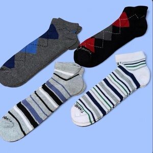 Tommie Copper Men’s 4-Pack Compression Ankle Socks - 12-14.5